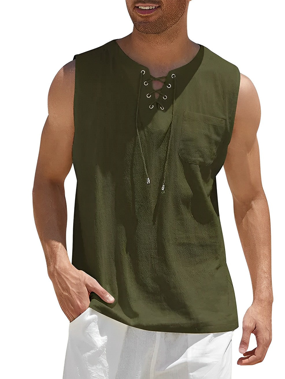 Herren Tanktop Atmungsaktiv Baumwolle - Gym Tanktop für Männer, Bequem und Vielseitig 1