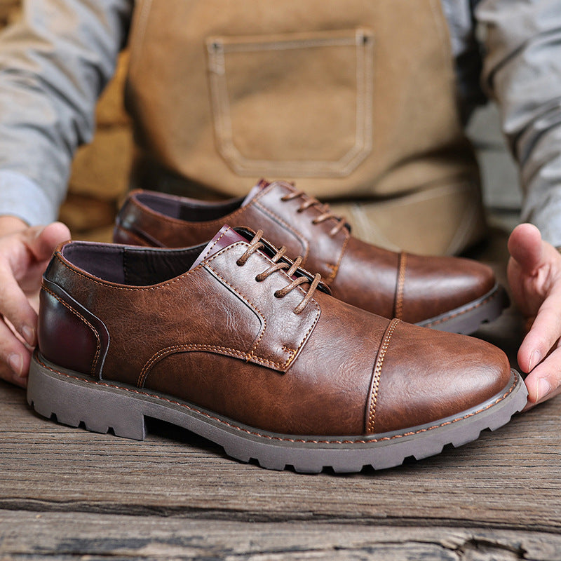 Herren Derby Schuhe Vintage Stil aus Leder für Elegante Anlässe