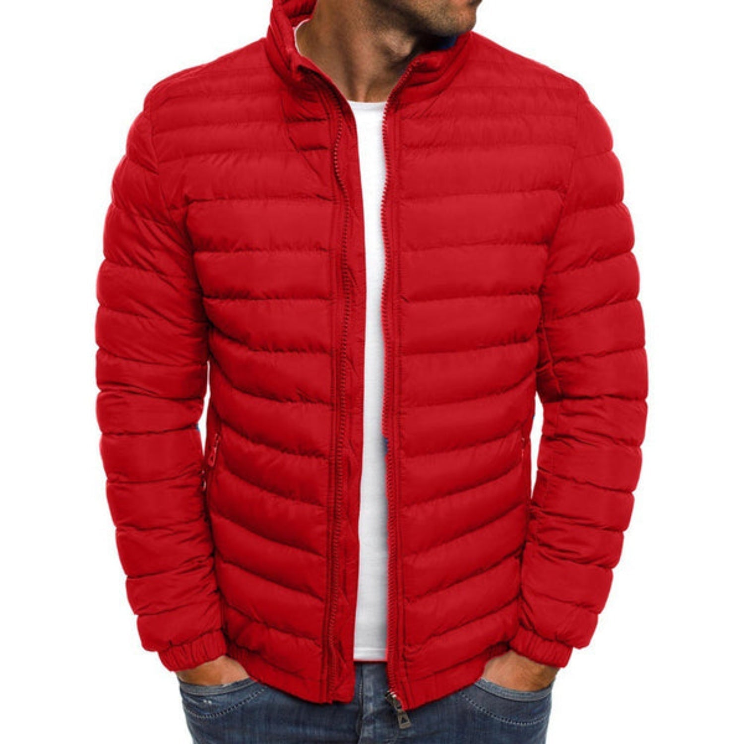 Herren Daunenjacke Stilvoller Luxus Nylon 1