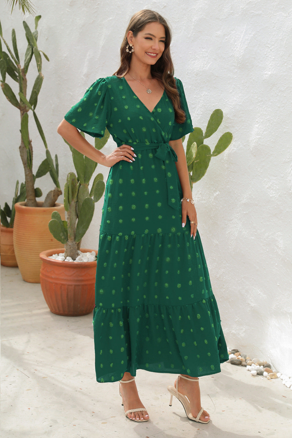 Variant image for Damen Midi Kleid Groovy Baumwolle Atmungsaktiv Sommerkleid-1
