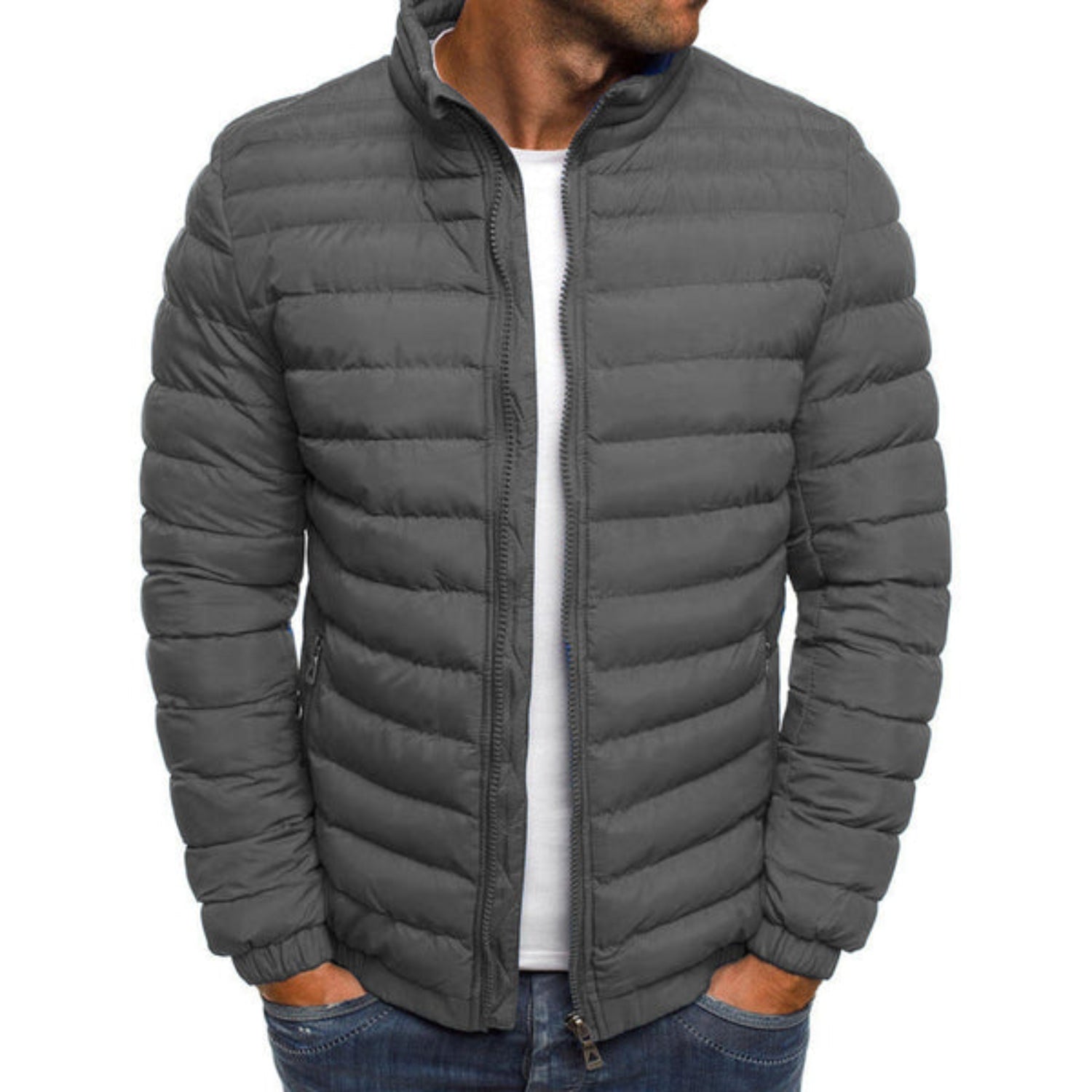 Herren Daunenjacke Stilvoller Luxus Nylon 2