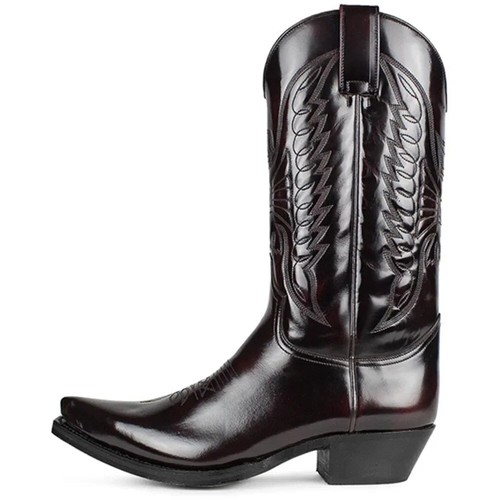 Herren Stiefel Leder Western Design Robustes Modell 1