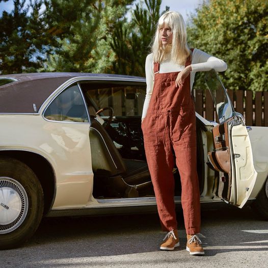 Damen Jumpsuit Lässiger Sommer Stil Atmungsaktive Baumwolle 3