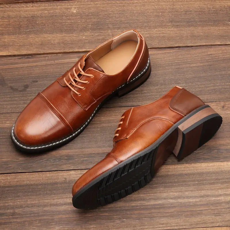 Herren Derby Schuhe Vintage Stil aus Leder für Elegante Anlässe-4