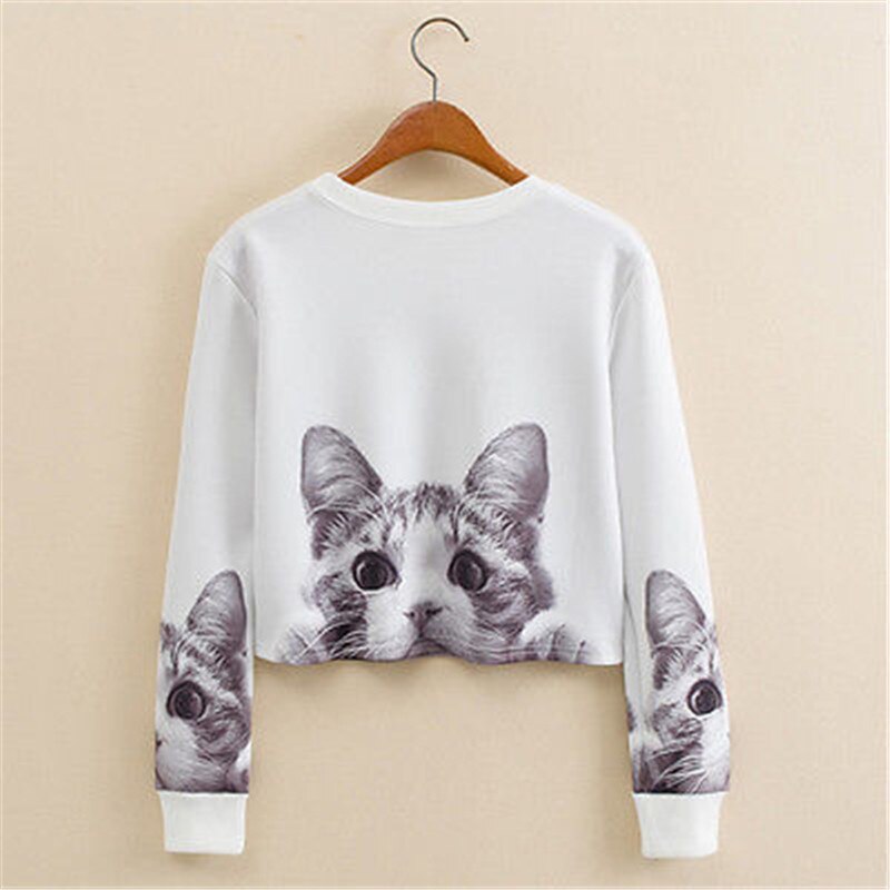 Bedrucktes Sweatshirt Mit Kragen