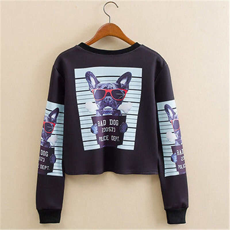 Bedrucktes Sweatshirt Mit Kragen