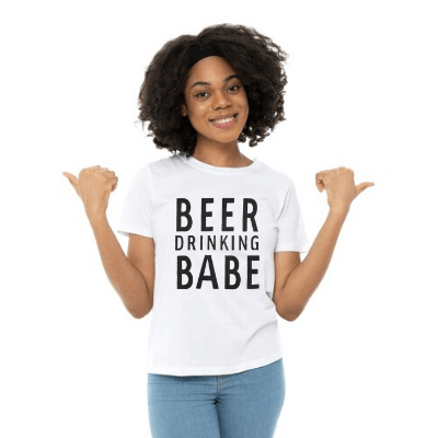 Bier Trinkendes Babe Tee