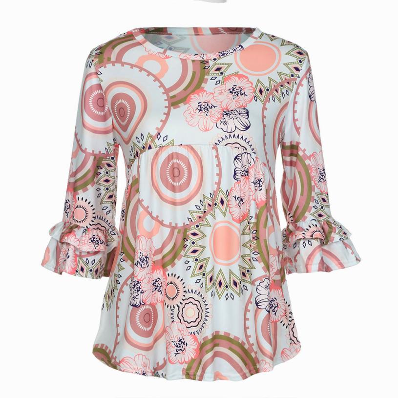 Bluse Mit Geblümter Tunika