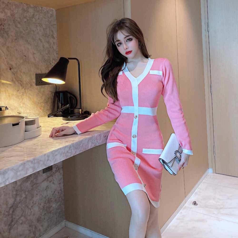 Bodycon-Pullover-Kleid