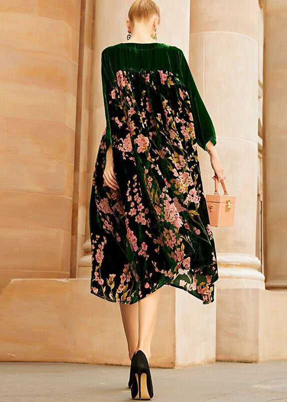 Damen Abendkleid mit O-Ausschnitt und Patchwork-Design für besondere Anlässe 4