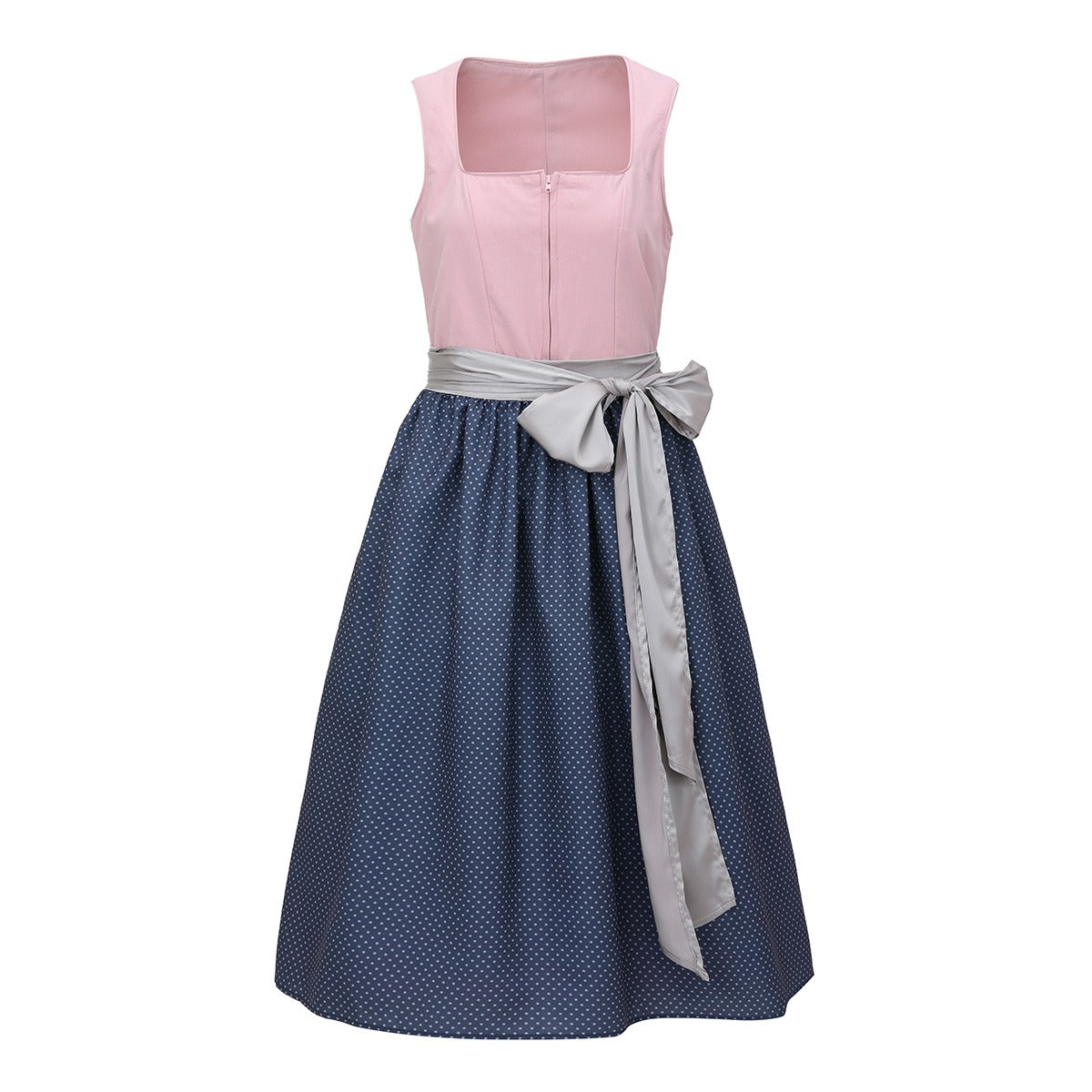 Damen Dirndl Vintage Stil Polyester für Oktoberfest und Trachtenpartys 1