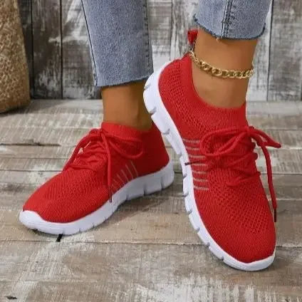 Damen Freizeit Sneakers Atmungsaktiv Mesh Leicht 5
