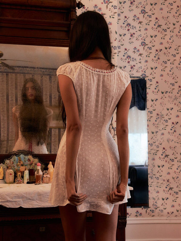 Damen Kleid mit Durchsichtigen Trägern und Enger Passform 1