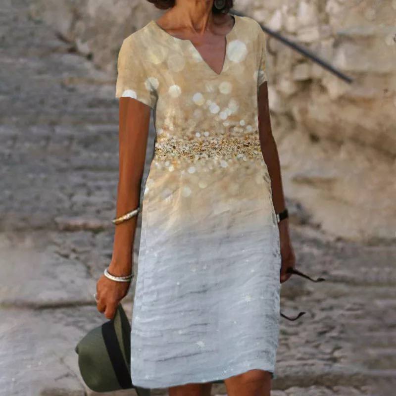 Damen Maxikleid Blumendesign Leichtes Material Ideal für Gartenpartys und Ausflüge 2