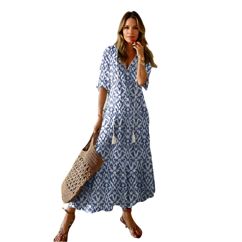 Damen Maxikleid Fließend Leicht 0