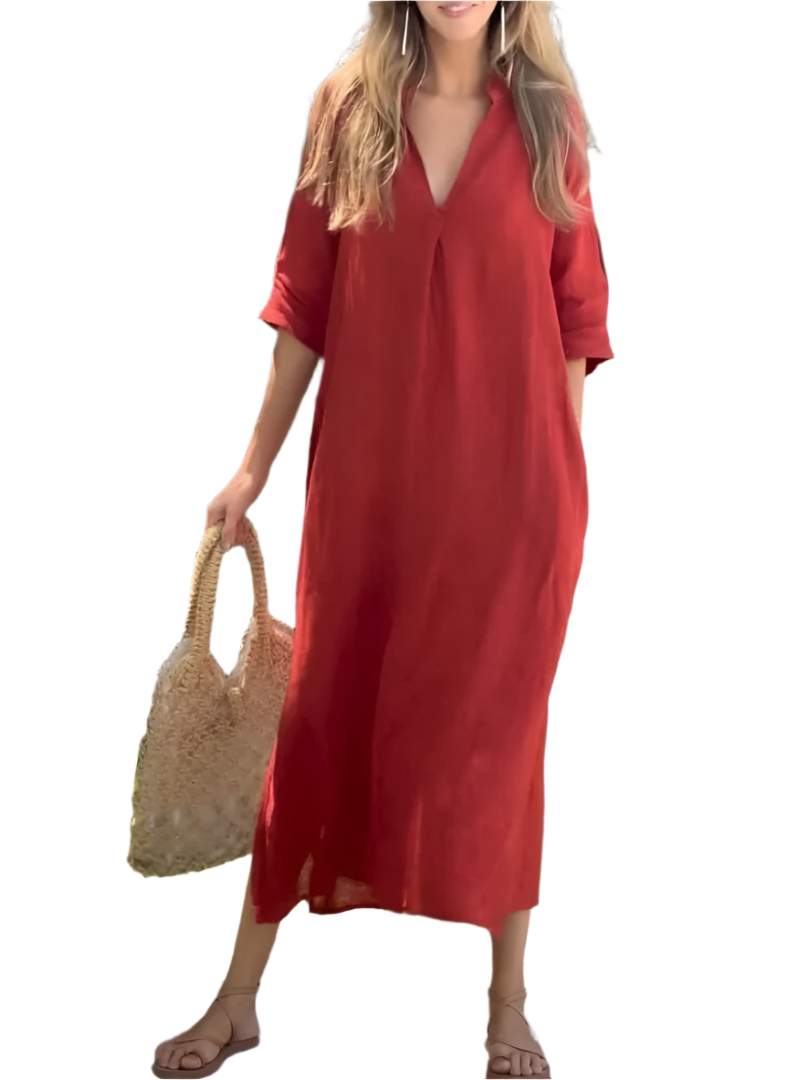 Damen Maxikleid Klassisch Modernes Design 0