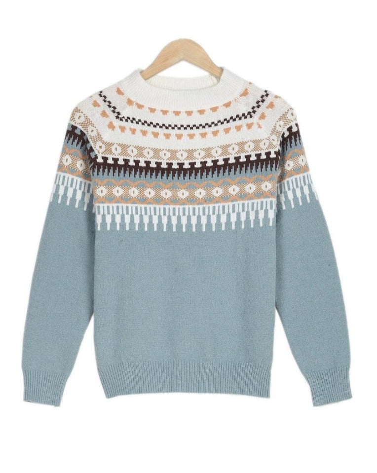 Damen Pullover Strickdesign Nordic-Inspiration 8