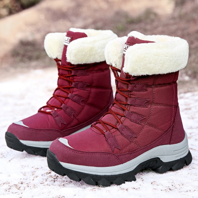 Damen Schneestiefel Warm gefüttert 11