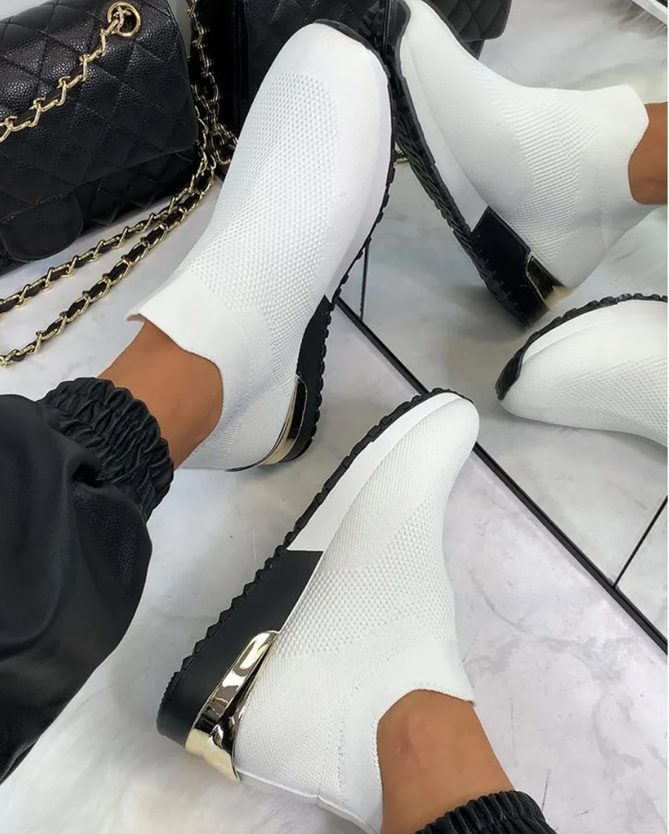 Damen Sneakers Slip-On Modernes Design für Alltag und Freizeit 2