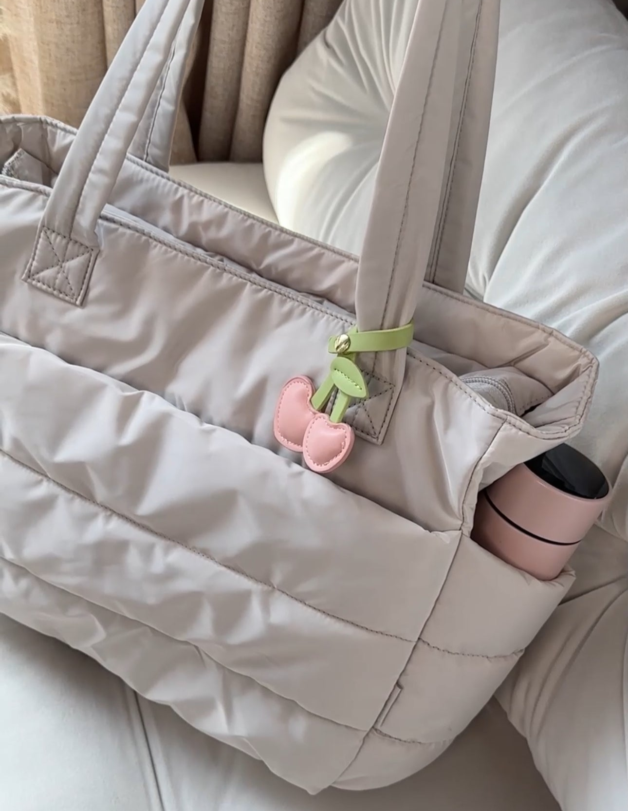 Damen Tote Bag Trendy Puffer Design 3