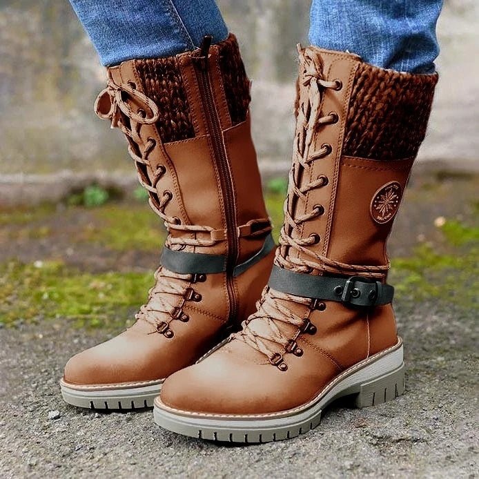 Damen Winterstiefel mit seitlichem Reißverschluss 2