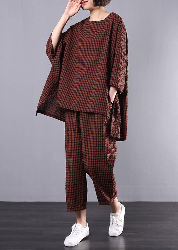 Damenbluse Vintage Kariert für Stilvolle Anlässe 1