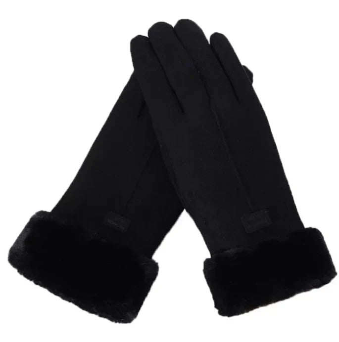 Damenhandschuhe Winterstil Wildleder 2