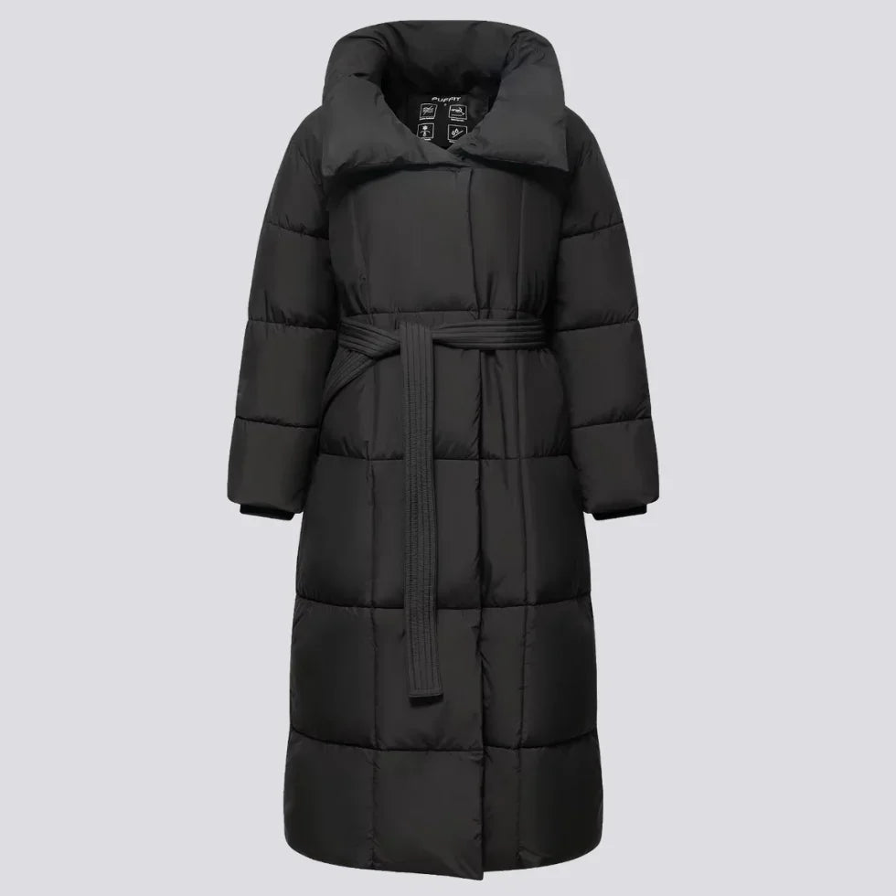 Damenjacke Lange Winterjacke mit Gürtel für Stil und Komfort 1