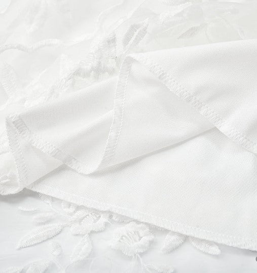 Damen Cocktailkleid Knielang mit Blumenstickerei aus Netzstoff-4