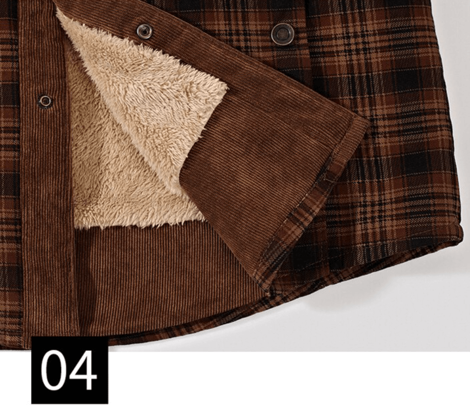 Flanell-Karierte Winterjacke