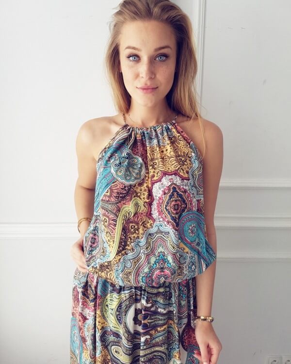 Geblümtes Trägerkleid