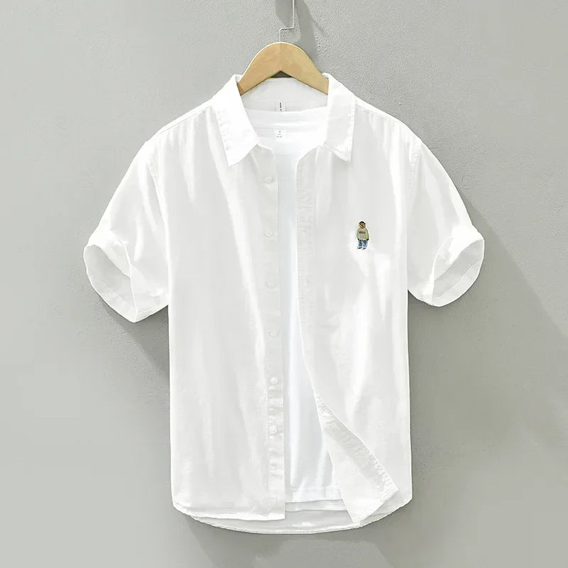 Variant image for Herren T-Shirt Lässiger Stil 100% Baumwolle mit Gesticktem Cartoon-Design-18