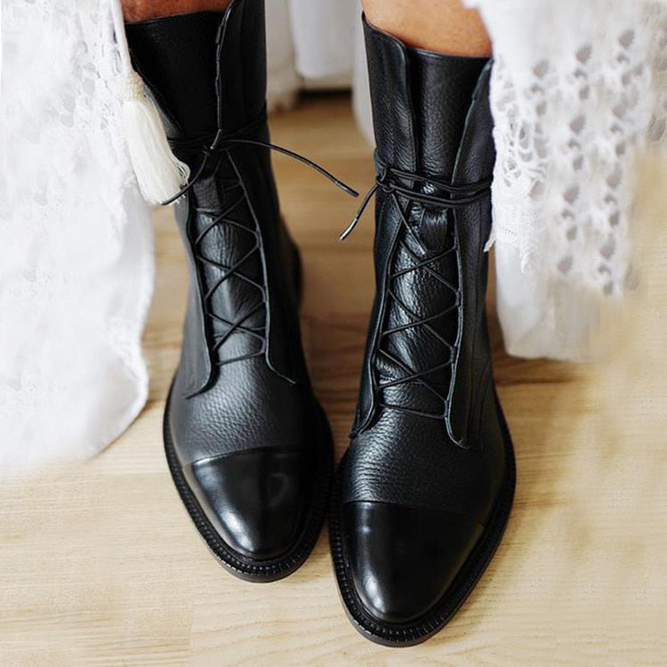 Damen Stiefel Klassisch Synthetisches Leder, Elegante und Vielseitige Stiefel für Jeden Anlass 2