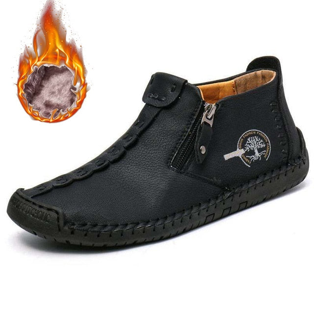 Herren Vintage Hand Genäht Stiefelette