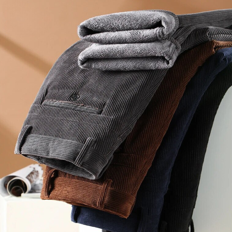 Herren Corduroy Hose Fleece-Futter Baumwoll-Cordura für Kaltes Wetter 3
