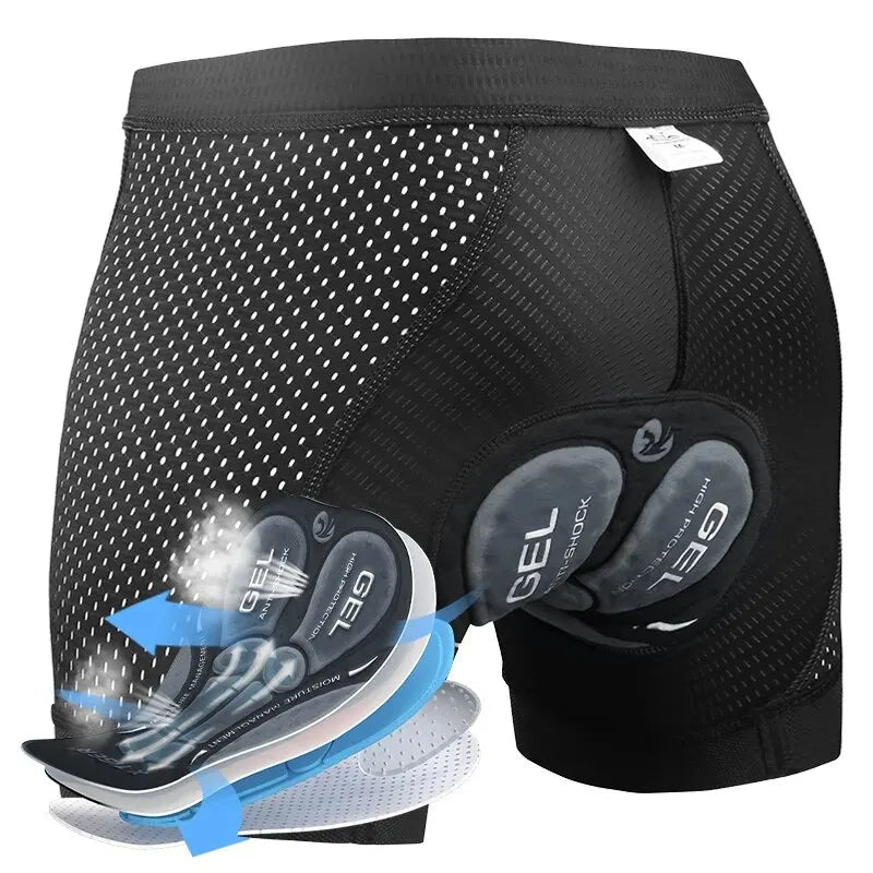 Herren Fahrradhose Lang mit 5D Polsterung und Anti-Rutsch Beinabschlüssen aus Atmungsaktivem LYCRA 7