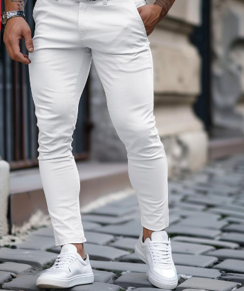 Herren Slim Fit Jeans Denim mit Taschen für Moderne Anlässe 3