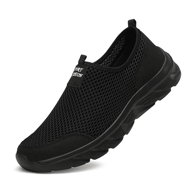 Herren Slip-On Laufschuhe aus atmungsaktivem Mesh 0