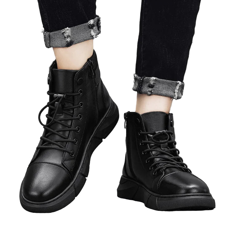 Herren Stiefel Leder Ergonomisches Design Schwarz Braun Winter 0