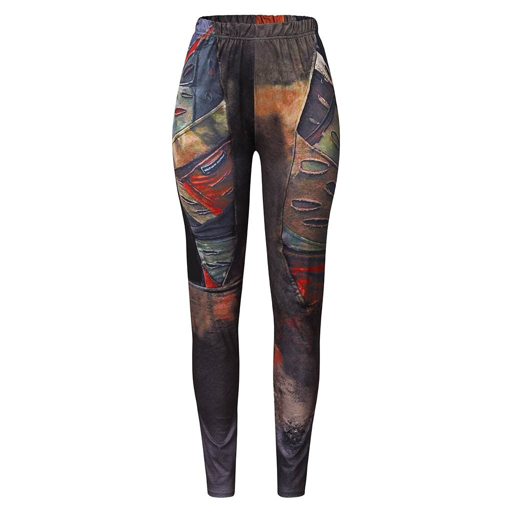 Hochtaillierte Tie-Dye Retro-Leggings