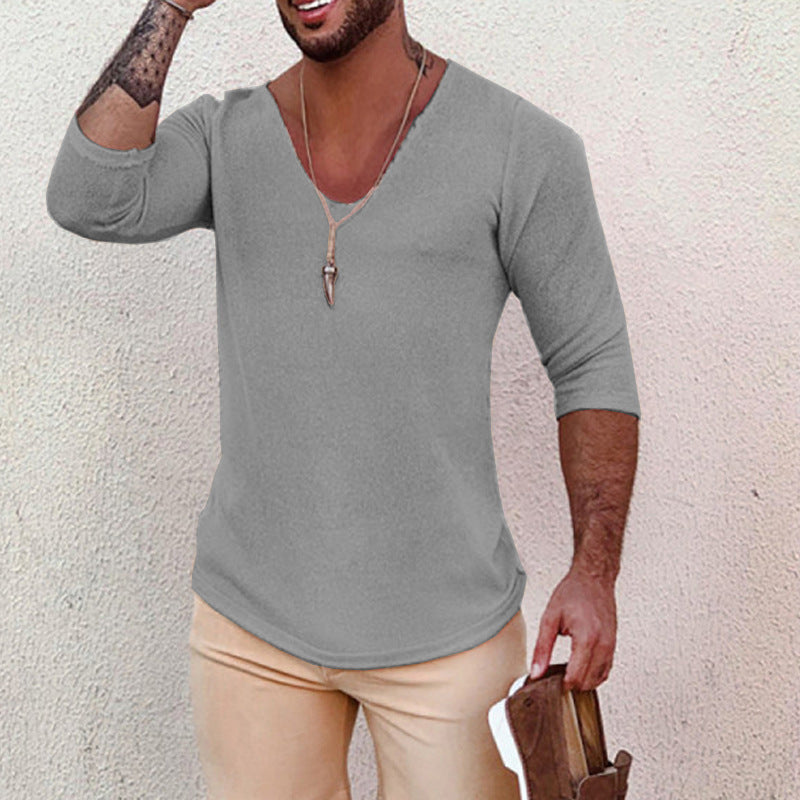 Herren Langarmshirt Baumwolle - Lässiges Longsleeve für Sommer