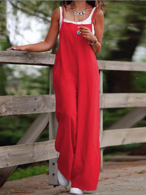 Lässiger ärmelloser Overall für Frauen