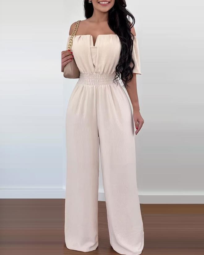 Variant image for Damen Jumpsuit Off-Shoulder Festlich mit Plisseedetails aus Polyester-25