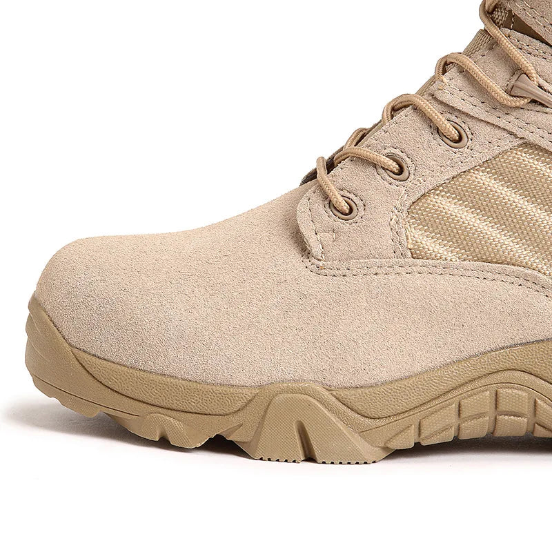 Herren Arbeitsstiefel Outdoor Strapazierfähig Leder Bequeme Passform-6