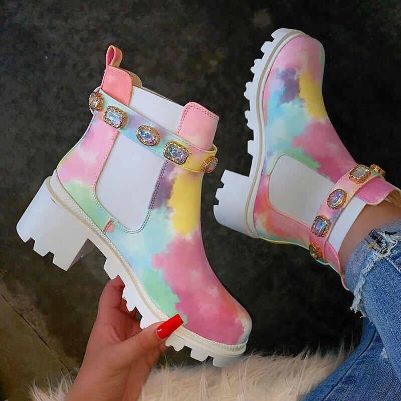 Tie Dye-Stiefeletten