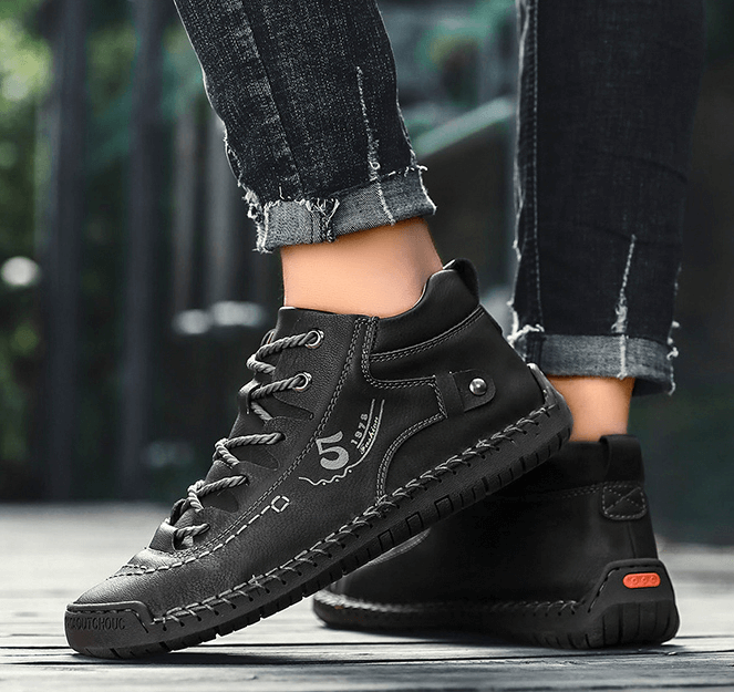 Vintage-Lederstiefel