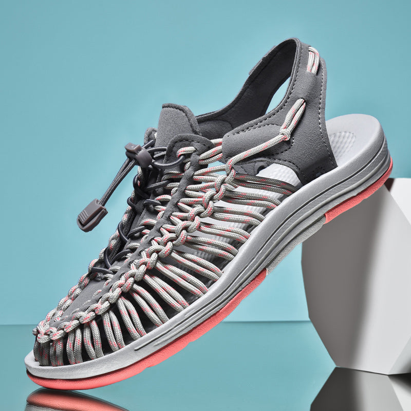 Herren Sandalen Atmungsaktives Mesh Design Leichte Komfort-Schuhe 5