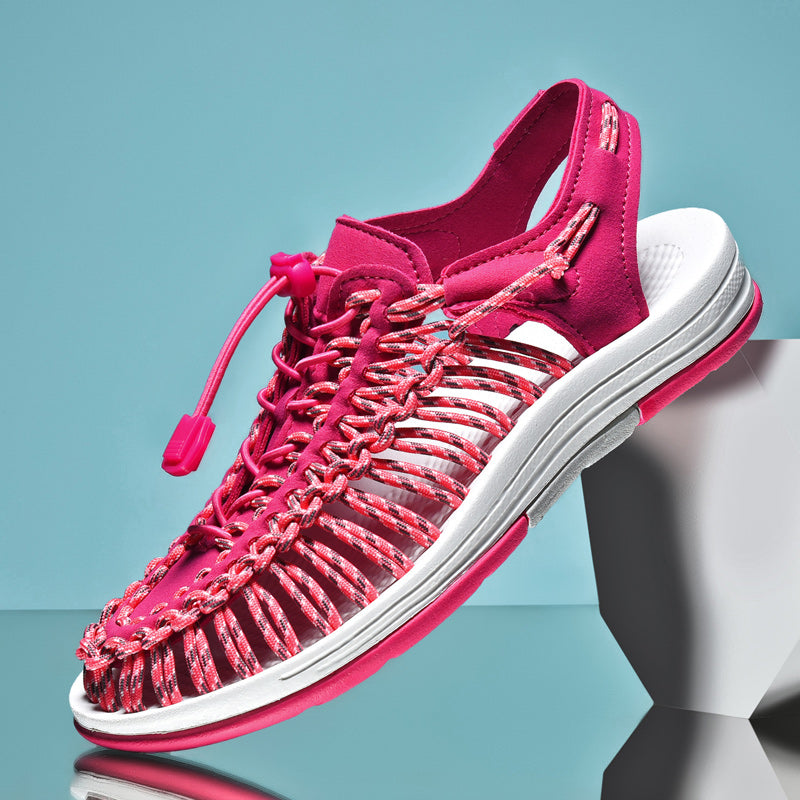 Herren Sandalen Atmungsaktives Mesh Design Leichte Komfort-Schuhe 6