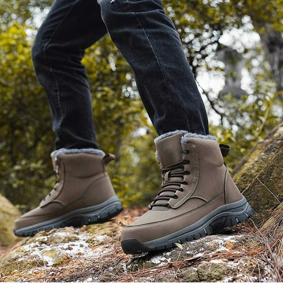 Herren Winter-Schneestiefel mit Fell