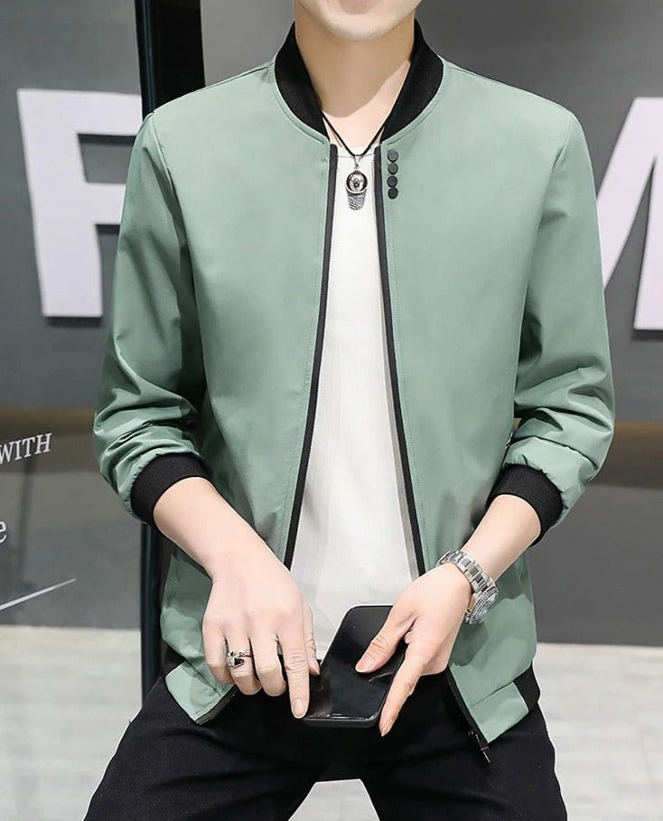 Windbreaker-Jacke mit Reißverschluss für Männer